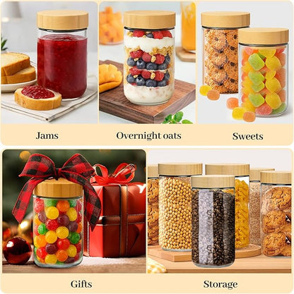 TBWIND 4 Pack 24oz Glass Jars - Image 4