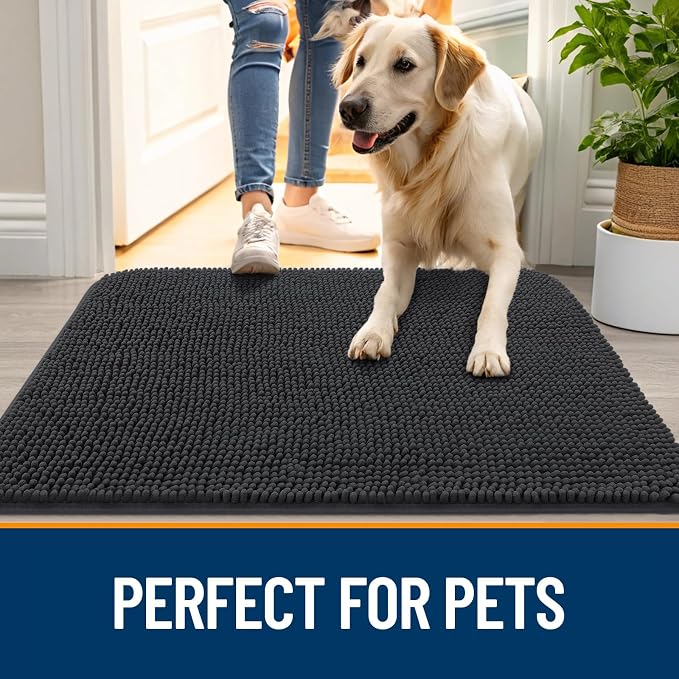OLANLY Dog Door Mat for Muddy Paws 47x20, Absorbs Moisture and Dirt, Absorbent - Image 6