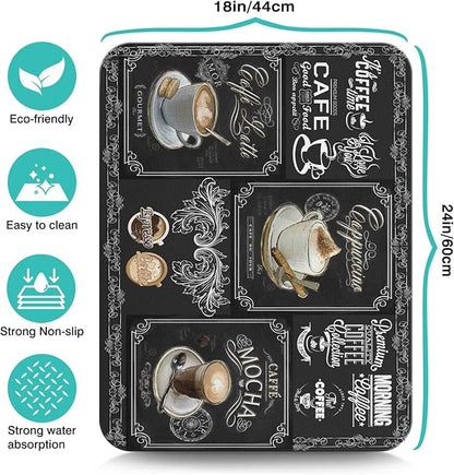 Coffee Bar Mat Accessories for Countertop Super Absorbent Anti-Slip Silicone - Image 5