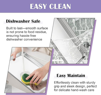 E-far Large Baking Sheet with Wire Rack, 20 x 14 Inch Stainless Steel Cookie - Image 6
