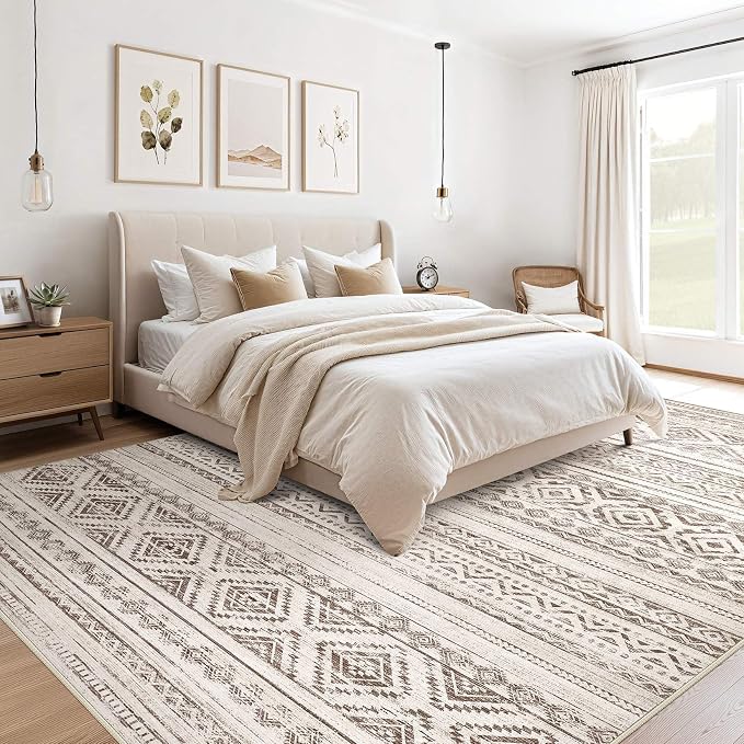 cotiled 10x14 Area Rugs Living Room Rug: Washable Boho Rugs - Image 2
