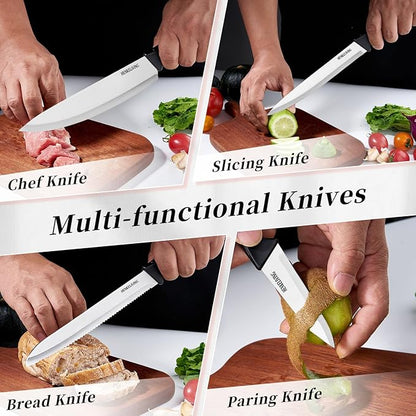 Knife Set, 6-Piece Kitchen Knife Set, German High Carbon Stainless Steel - Image 4