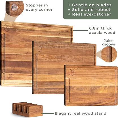 WALDWERK Cutting Board Set out of Solid Acacia Wood - Image 6