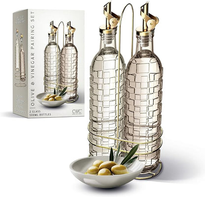 COOK WITH COLOR Glass Olive Oil Bottle Dispenser by CookwithColor