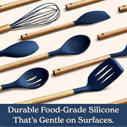 Country Kitchen Non Stick Silicone Utensil Set - Image 4