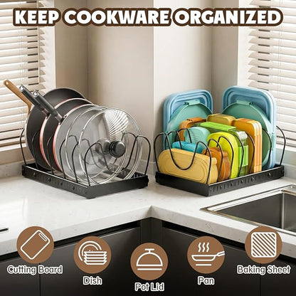 2PACK Pot Lid Organizers Inside Cabinet - Image 3