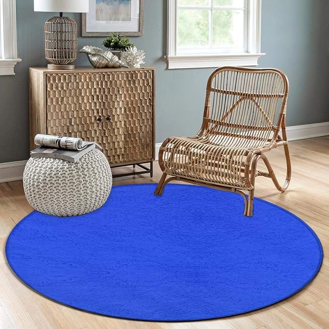 Room Sofa Yoga Soft Round Carpet, Home Decor Non Slip Kitchen Office Circle Rug - Image 3