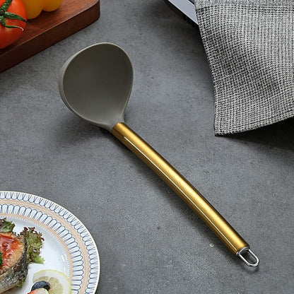 Gold Ladle, Berglander Non-stick Silicone Kitchen Ladle - Image 2
