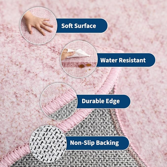GarveeHome Scalloped Washable Rug 6x9 Area Rugs - Image 4