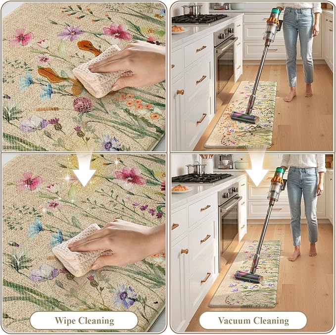 KIMODE Anti Fatigue Kitchen Mat, Farmhouse Kitchen Floor Mats Non-Slip Cushioned - Image 5