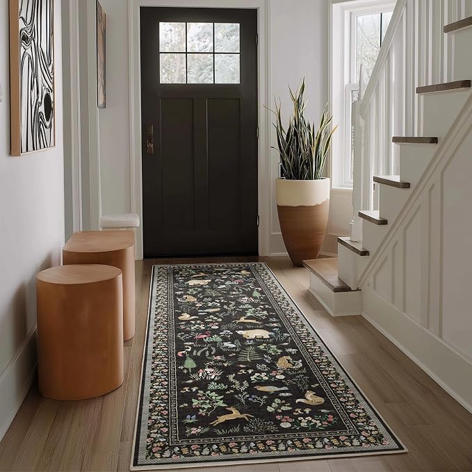Machine Washable Kitchen Runner Rugs: 2'x6' Entryway Rug Non Slip Low Pile - Image 2