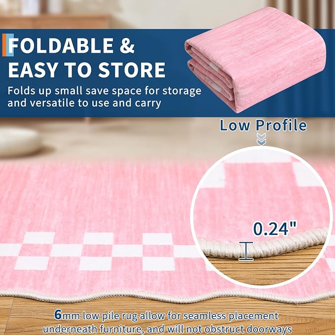 Rug Runners for Hallways 2x8 Washable Kitchen Runner Rug Non Slip Low Pile - Image 5
