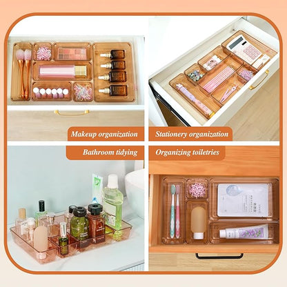 Coffee Acrylic Drawer Organizers Set Storage - Image 4