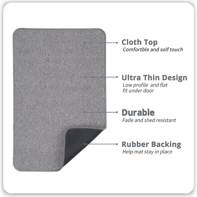 Bosap Bathroom Rugs Set 2 Pieces, Thin Bathroom Mats, Toilet Rugs, Quick Dry - Image 2