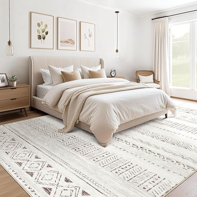 cotiled 7x9 Area Rugs Living Room Rug: Washable Boho Rugs - Image 3