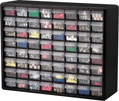 Akro-Mils 64-Drawer Plastic Storage Cabinet, 20-Inch W x 6-Inch D x 16-Inch H | - Image 10
