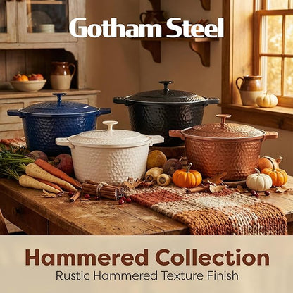 Gotham Steel Hammered 5 Qt Lightweight Dutch Oven Pot - Image 8