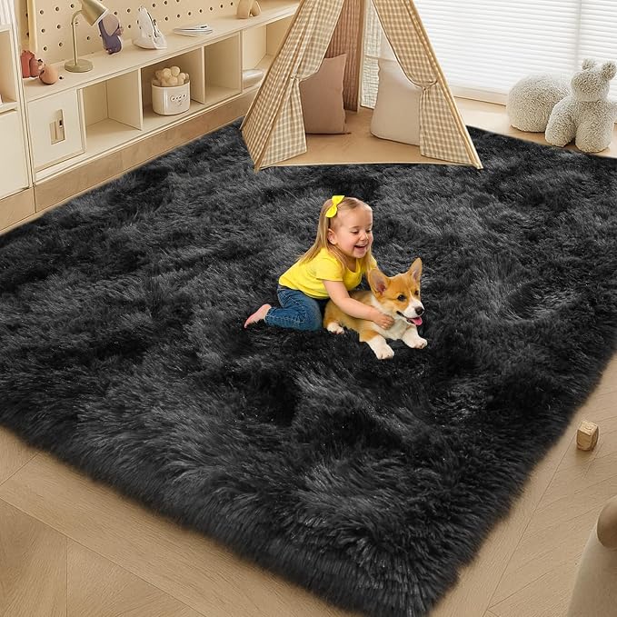 8x10 Area Rugs Living Room, Large Plush Fluffy Bedroom Carpet, Non-Slip - Image 6