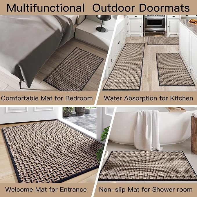 YDKGL Door Mat 31x47, Dirt Resistant and Absorbent, Non-Slip Rubber Backing - Image 8