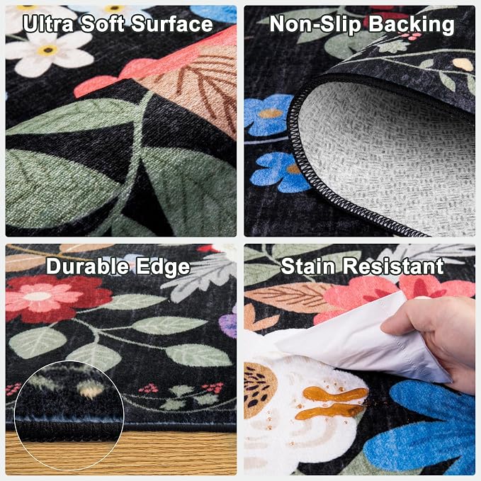 Runner Rug for Entryway: 3x10 Kitchen Rugs Non Slip Washable Ultra-Thin Soft - Image 7