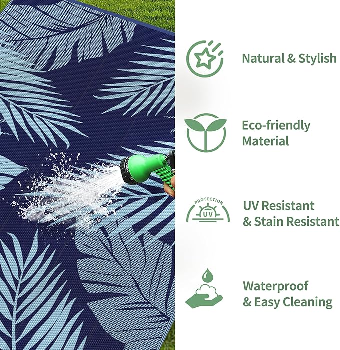 GENIMO Outdoor Rug 6' x 9' Waterproof - Image 6
