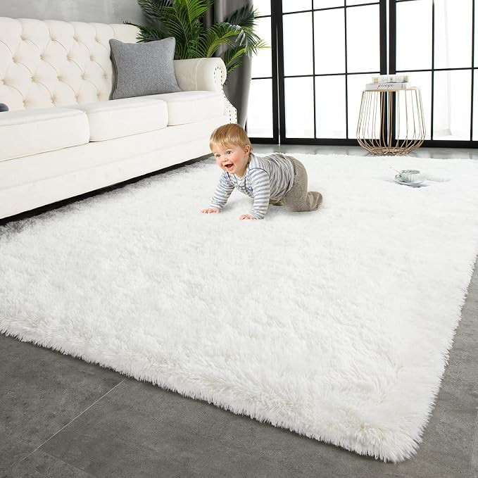 TWINNIS Super Soft Shaggy Rugs Fluffy Carpets 5x8 Feet, Indoor Modern Plush by TWINNIS