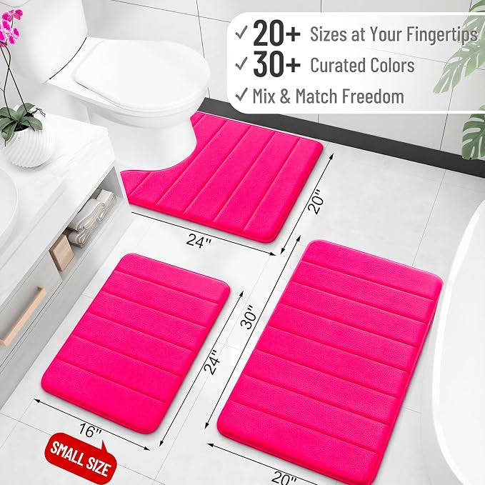 OLANLY Memory Foam Long Bathroom Rugs Runner 44x20, Super Soft Absorbent Bath - Image 2