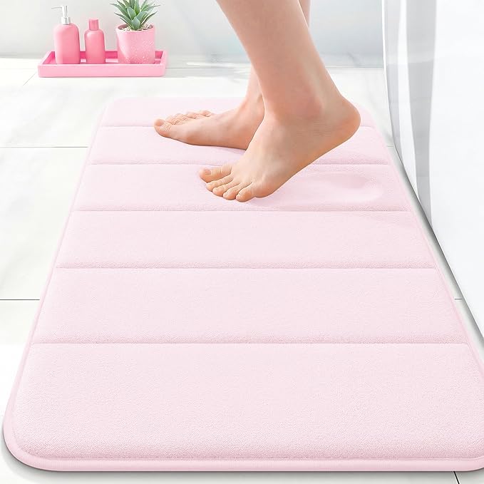 OLANLY Memory Foam Bath Mat 35x16, Super Soft Absorbent Bathroom Rugs, Quick Dry by OLANLY