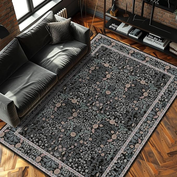 4x6 Area Rug for Bedroom Beside Rug, Laundry Room, Washable Non-Slip Low Pile by Unknown