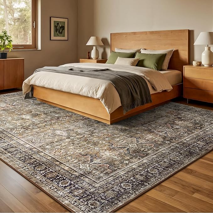 Lofus 9x12 Area Rug for Living Room, Soft Neutral Carpets for Bedroom Dining - Image 2