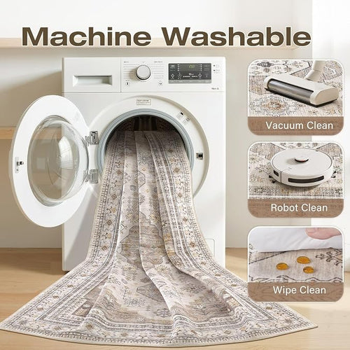 10x14 Washable Area Rug, Large Rugs - Image 2