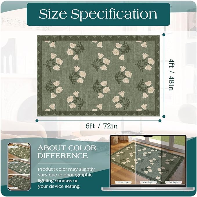 4x6 Covered Outdoor Patio Rug - Image 2