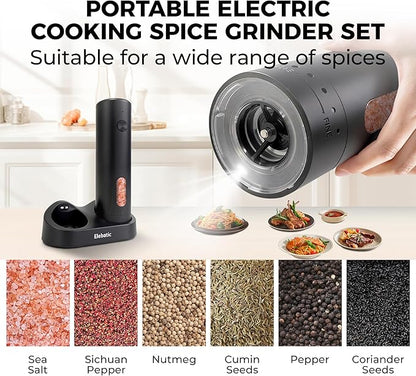 110ml Electric Salt and Pepper Grinder Set, Rechargeable salt and pepper shakers - Image 8