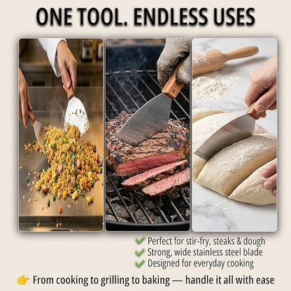 Griddle Scraper, Heavy Duty Stainless Steel Grill Scraper - Image 4