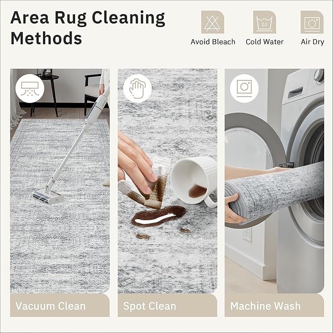 Soalmost Runner Rug 2'x8' Washable Non-Slip Runner Rugs - Image 8