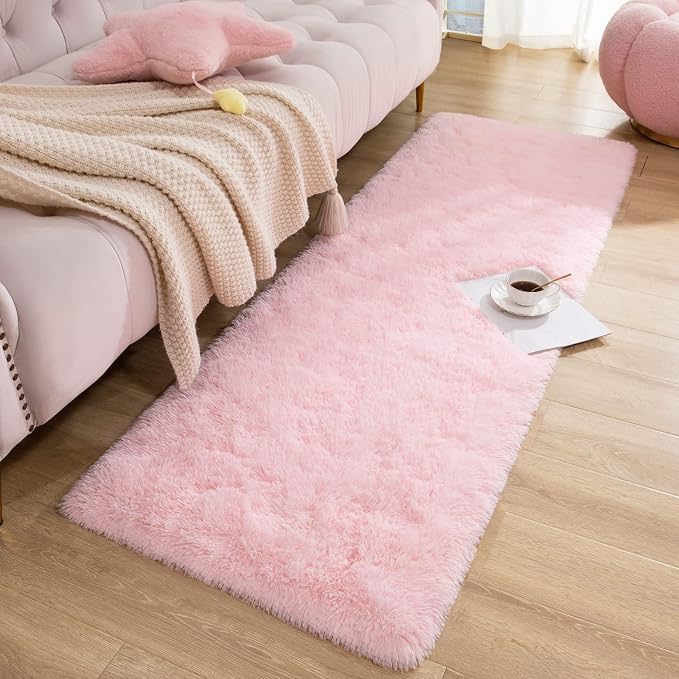 Chicrug Soft Runner Rug for Bedroom Living Room Plush Fluffy Rugs 2x6 Feet - Image 3