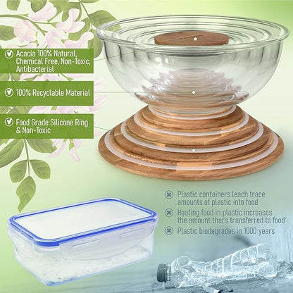 Set of 5 Nesting Glass Bowls - Image 7