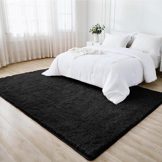 Litanika 9x12 Shag Area Rug for Living Room Bedroom, Non-Shedding Modern Indoor - Image 2