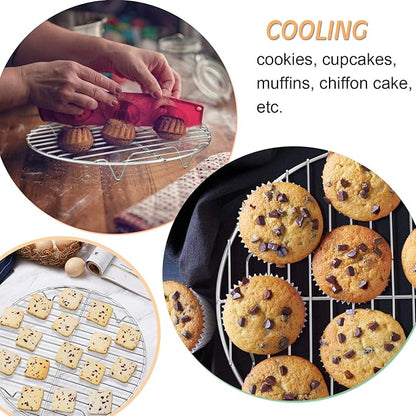 P&P CHEF Round Cooking Rack, Fits Air Fryer/Stockpot/Pressure Cooker/Round Cake - Image 4