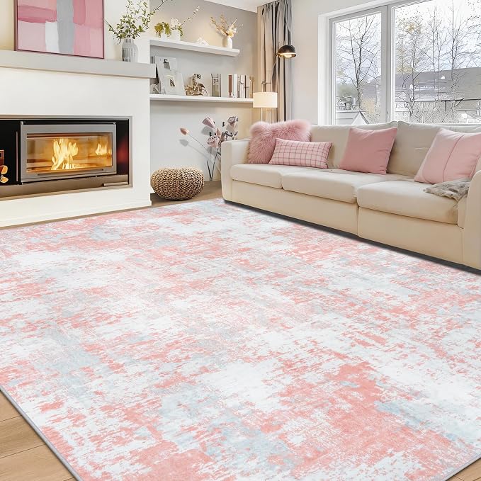 Pink Rug Carpet 10x14 Area Rugs by Aelenmu