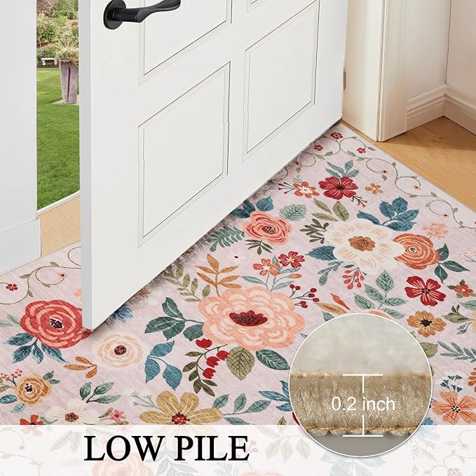 DUKINO 8x10 Area Rug, Floral Rugs - Image 6
