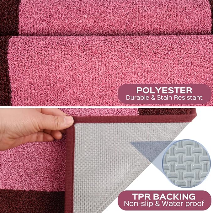 Machine Washable Runner Rug 24" x 84", Non Slip Kitchen Mat - Image 3