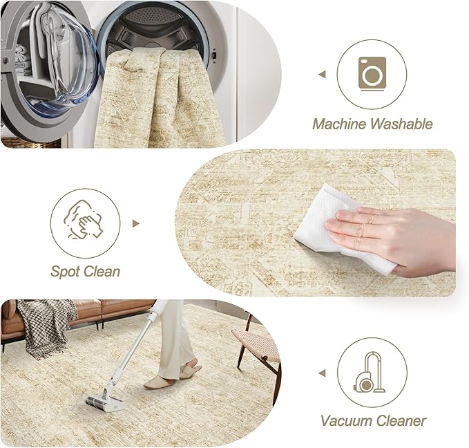 Soalmost Washable Area Rug 10x14, Large Soft Rugs - Image 4