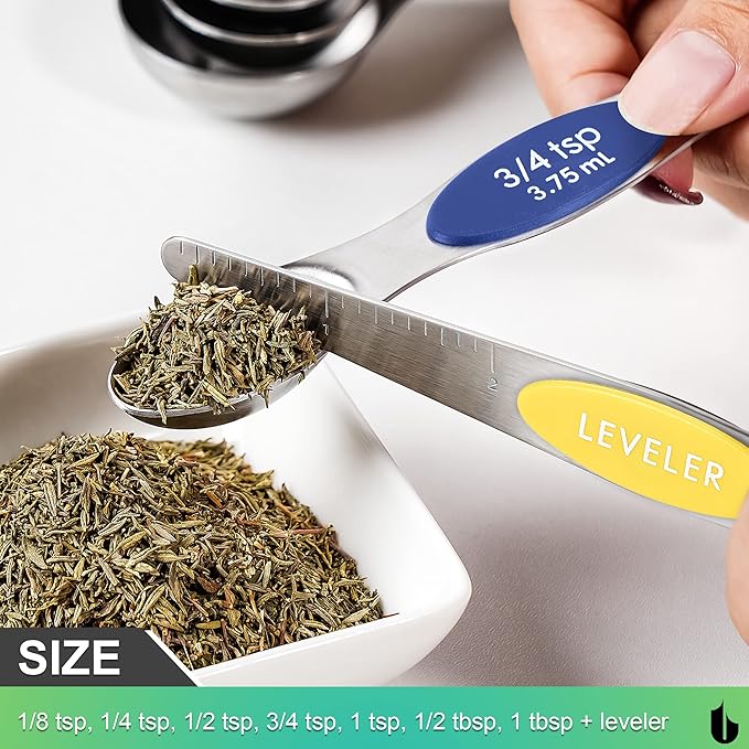 Urbanstrive Magnetic Measuring Spoons Set Stainless Steel, Dual Sided - Image 3