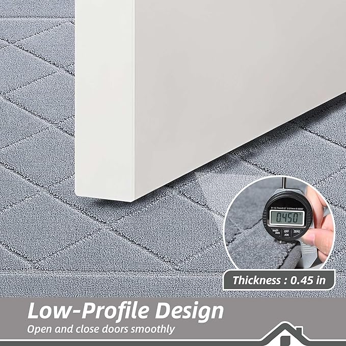 BEQHAUSE Dirt Trapper Door Mat 20" x 32", Doormat Non-Slip Entryway Rugs - Image 4