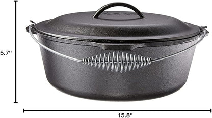 Lodge 9 Quart Pre-Seasoned Cast Iron Dutch Oven - Image 8