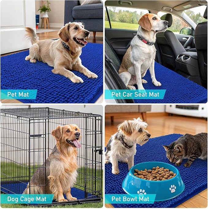 OLANLY Dog Door Mat for Muddy Paws 40x32, Absorbs Moisture and Dirt, Absorbent - Image 7