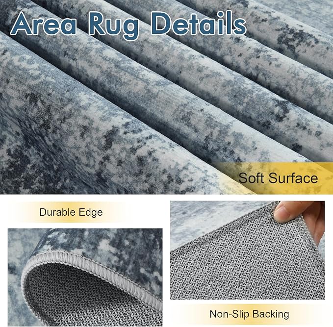 6x9 Ft Large Area Rugs for Living Room, Soft Non-Slip Washable Rugs Modern - Image 6