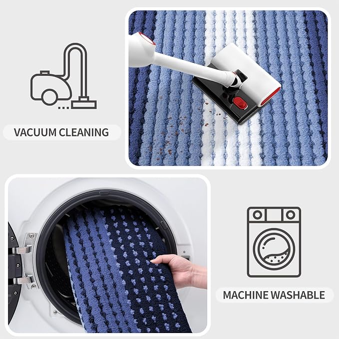 Kitinjoy Indoor Outdoor Door Mat, 40x32 Non-Slip Absorbent Dirt Trapper - Image 5