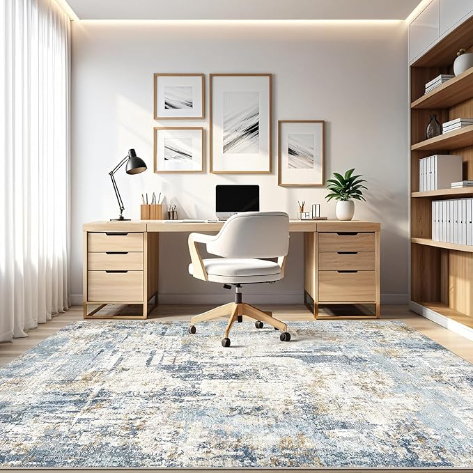 6x9 Area Rugs Washable Rug: Large Abstract Modern Soft Stain Resistant Indoor - Image 8